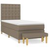 vidaXL Box spring postelja z vzmetnico taupe 90x190 cm blago