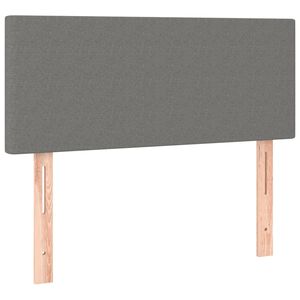 vidaXL Posteljno vzglavje temno sivo 90x5x78/88 cm blago