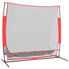 vidaXL Prenosna baseball mreža črna in rdeča 215x107x216 cm poliester