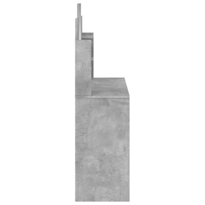 vidaXL Toaletna mizica z ogledalom betonsko siva 96x39x142 cm