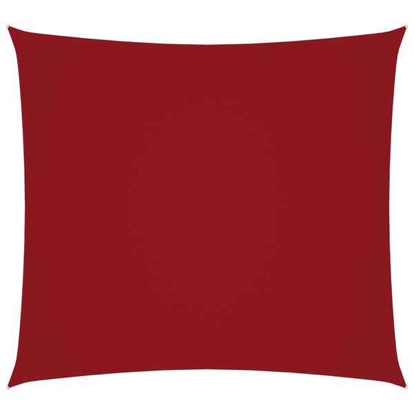 vidaXL Senčno jadro oksford blago kvadratno 3x3 m rdeče