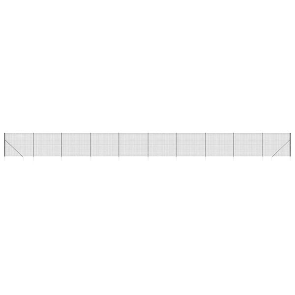 vidaXL Mrežna ograja s konicami za postavitev antracit 1,8x25 m