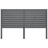 vidaXL Posteljno vzglavje sivo 146x4x100 cm trdna borovina