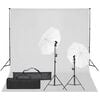 vidaXL Komplet za foto studio z lučmi in ozadjem