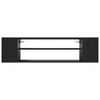 vidaXL Viseča TV omarica črna 100x30x26,5 cm iverna plo&scaron;ča