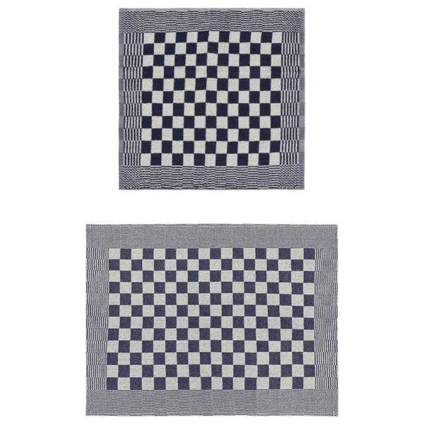 vidaXL Komplet brisač 20-delni moder in bel bombaž