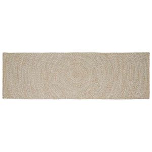 vidaXL Preproge za povr&scaron;ine Naravna in bela 60 x 250 cm Juta