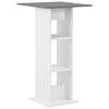 vidaXL Barska miza bela in antracitno siva 60x60x110 cm
