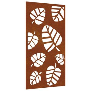 vidaXL Vrtna stenska dekoracija 105x55 cm corten jeklo drevo