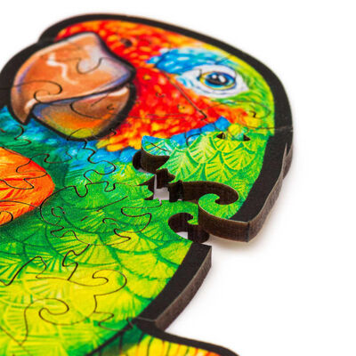UNIDRAGON Lesena sestavljanka 291-delna Playful Parrots 49x27 cm
