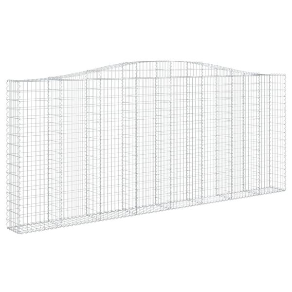 vidaXL Obokane gabion ko&scaron;are 9 kosi 400x30x160/180 cm pocinkano železo