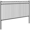 vidaXL Spike Fence Črna 200 x 150 cm Pra&scaron;no lakirano jeklo