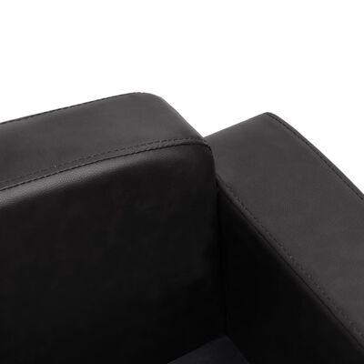 vidaXL Pasji kavč črn 80x50x40 cm umetno usnje