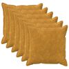 vidaXL Prevleka za blazino 6 kos HOUTEN Rumena 80 x 80 cm Mikrofibra