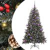 vidaXL Umestno božično drevo Zelena 150 cm PVC, plastika in jeklo