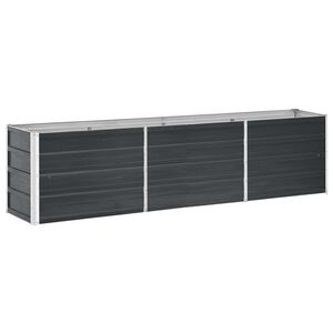 vidaXL Visoka greda pocinkano jeklo 240x40x45 cm antracitna