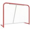 vidaXL Gol za hokej z mrežo rdeč in bel 153x60x118 cm jeklo in PE