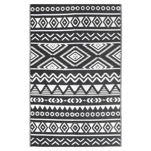 vidaXL Zunanja preproga ARAKIL črna 190x290 cm PP