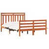 vidaXL Konstrukcija postelje z vzglavjem Voskast rjav 160 x 200 cm