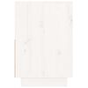 vidaXL Nočna omarica bela 60x34x51 cm trdna borovina