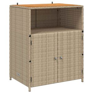 vidaXL Za omarice z vrati Bež 70 x 50 x 87 cm Poliester in Roly Rattan