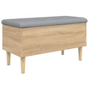 vidaXL Klop za shranjevanje sonoma hrast 82x42x46 cm inženirski les