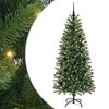 vidaXL Umestno božično drevo med 150 LED Zelena 150 cm PE in PVC