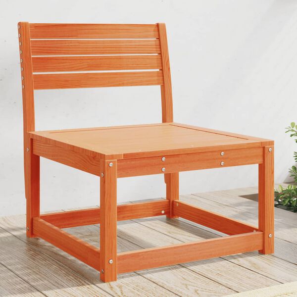 vidaXL Vrtni kavč vo&scaron;čeno rjava trdna borovina