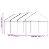 vidaXL Paviljon s streho bel 6,69x4,08x3,22 m polietilen