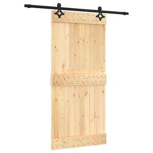 vidaXL Drsna vrata 95 x 210 cm Masiven borov les (neobdelan)