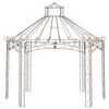 vidaXL Vrtni paviljon antično rjav 400x258x378 cm železo