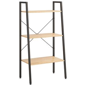 vidaXL 3-nadstropni stoječi regal svetlo rjav in črn 56x35x108 cm