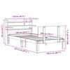 vidaXL Posteljni okvir z vzglavjem brez vzmetnice bel 100x200 cm