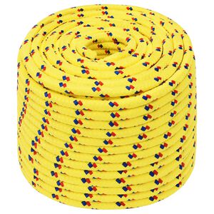 vidaXL Večnamenska uporabna vrv 12 mm 50 m Rumena PP