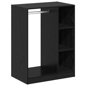 vidaXL Garderobna omara Črni hrast 77 x 48 x 102 cm Inženirski les