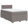 vidaXL Box spring postelja z vzmetnico taupe 120x200 cm blago
