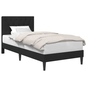 vidaXL Konstrukcija postelje z vzglavjem Črna 80 x 200 cm Žamet