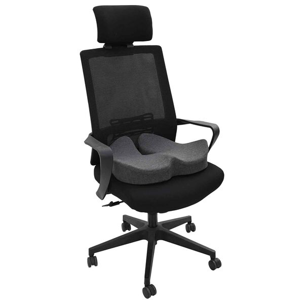 vidaXL Blazina za sedež Temno siva 50 x 43 x 10 cm Spominska pena