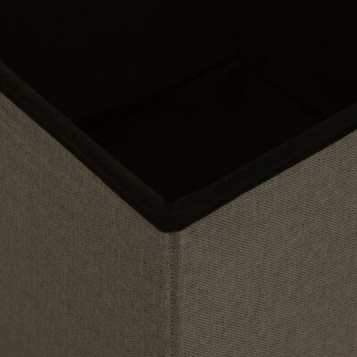 vidaXL Zložljiv stolček s prostorom za shranjevanje temno rjav