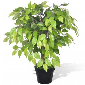 vidaXL Umetna Rastlina Fikus z Loncem 60 cm