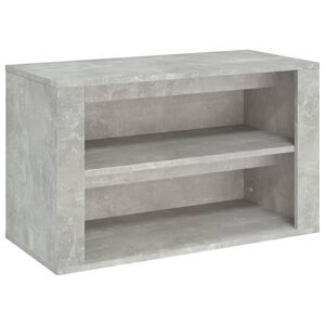 vidaXL Regal za čevlje betonsko siv 75x35x45 cm inženirski les