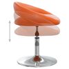 vidaXL Vrtljivi jedilni stoli 2 kosa oranžno umetno usnje