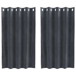 vidaXL Zavese 2 kos Svetlo siva 140 x 140 cm Žamet