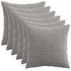 vidaXL Prevleka za blazino 6 kos HEERLEN Svetlo siva 30 x 30 cm