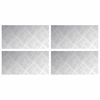 vidaXL Stopnice 4 kos 40 x 20 cm srebrna Aluminij Pravokotna