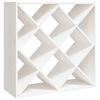 vidaXL Stojalo za vino belo 62x25x62 cm trdna borovina