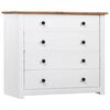 vidaXL Komoda bela 80x40x73 cm borovina Panama Range