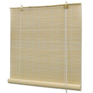 vidaXL Rolo senčilo iz bambusa 140x220 cm naravne barve