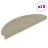 vidaXL Samolepilne preproge za stopnice sisal 30 kosov 65x21x4 cm