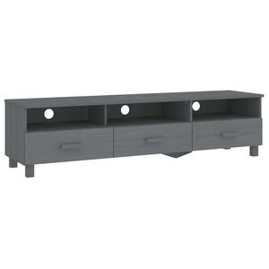 vidaXL TV omarica HAMAR temno siva 158x40x40 cm trdna borovina
